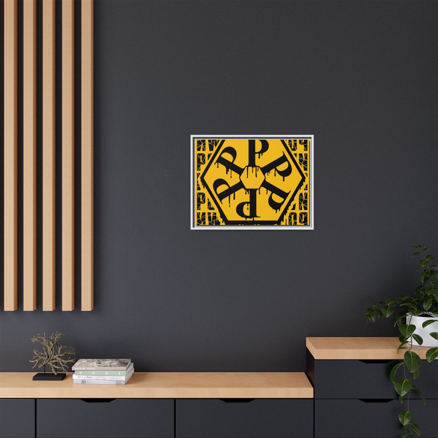Framed Canvas Art Print, Urban Home Decor, Wall Art for Pomonatown Lovers, Typography Artwork, Gift for Friends