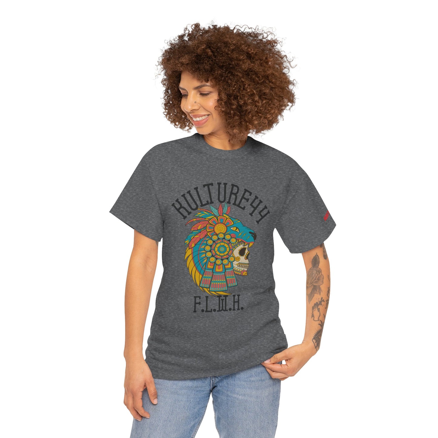 Aztec warrior Cultural Art Tee - Vibrant Skull Design, Unisex Graphic T-Shirt for Festivals, Birthdays, Gift Ideas, Everyday Wear, Casual Style