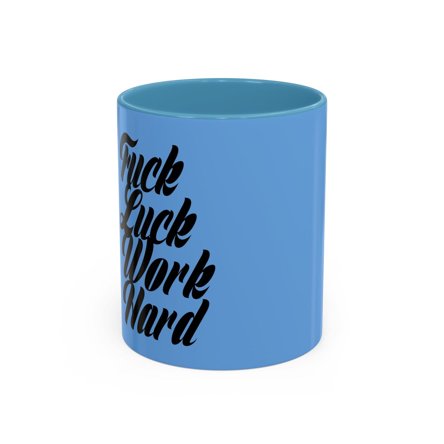 Motivational Coffee Mug - 'Luck & Work Hard', Inspirational Gift for Coffee Lovers, Office Decor, Birthday Present, Home Essentials