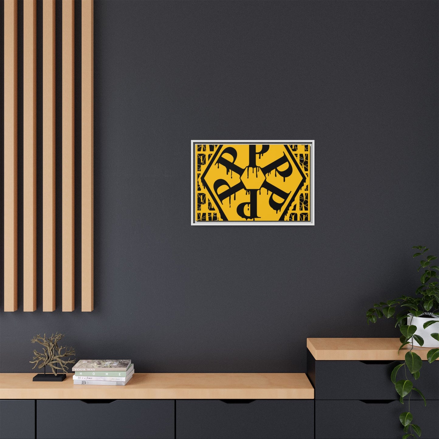 Framed Canvas Art Print, Urban Home Decor, Wall Art for Pomonatown Lovers, Typography Artwork, Gift for Friends