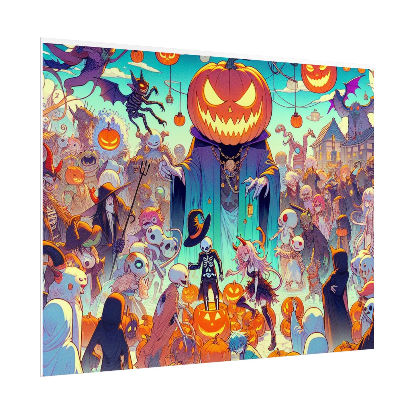 Halloween Spooky Art Rolled Posters, Wall Decor, Unique Gift, Haunted House, Fall Decor, Halloween Party Decorations