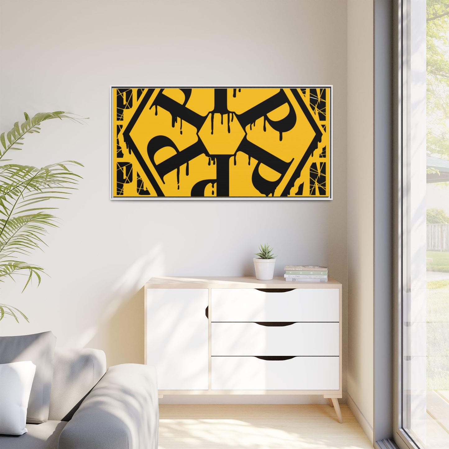 Framed Canvas Art Print, Urban Home Decor, Wall Art for Pomonatown Lovers, Typography Artwork, Gift for Friends