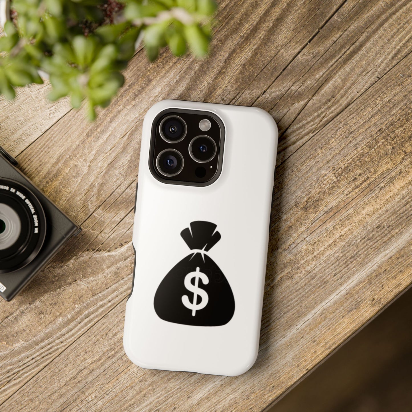 Money Bag Impact-Resistant Phone Case, Durable Phone Cover, Gift for Entrepreneurs, Stylish Protection, Birthday or Holiday Gift