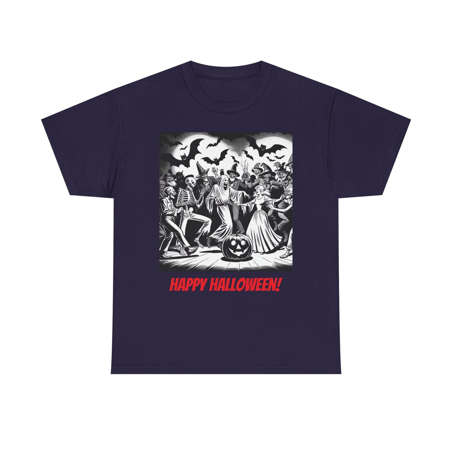 Halloween Party Unisex Heavy Cotton Tee, Spooky Costume Shirt, Halloween Celebration Tee, Trick or Treat Apparel, Casual Autumn Wear