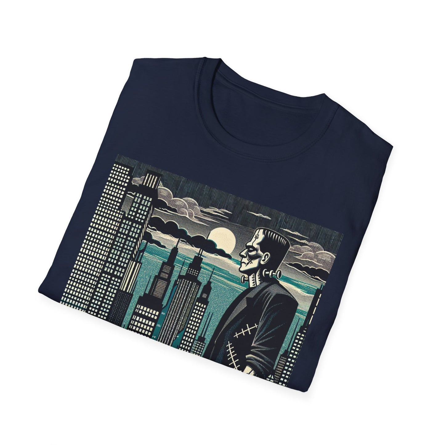 Retro Cityscape Graphic T-Shirt, Urban Art Tee, Casual Wear, Perfect Gift for Art Lovers, Street Style Fashion, Unisex Tee