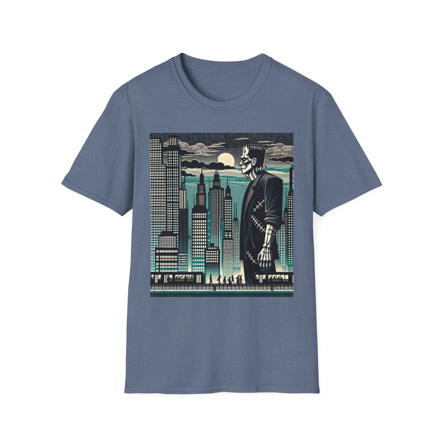 Retro Cityscape Graphic T-Shirt, Urban Art Tee, Casual Wear, Perfect Gift for Art Lovers, Street Style Fashion, Unisex Tee