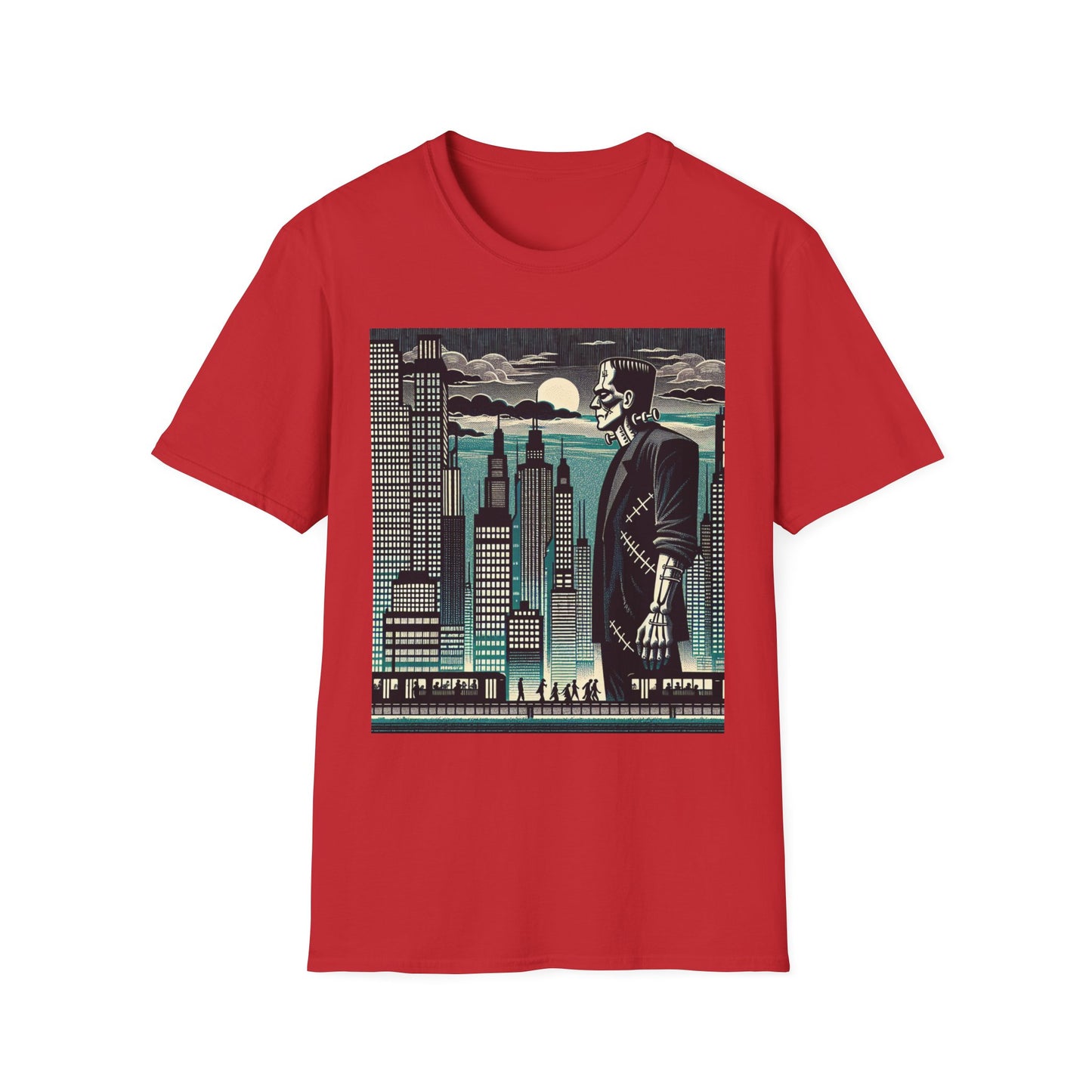 Retro Cityscape Graphic T-Shirt, Urban Art Tee, Casual Wear, Perfect Gift for Art Lovers, Street Style Fashion, Unisex Tee