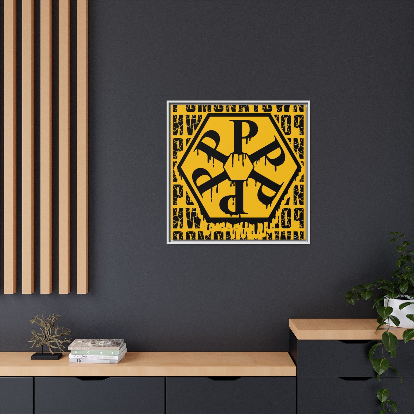 Framed Canvas Art Print, Urban Home Decor, Wall Art for Pomonatown Lovers, Typography Artwork, Gift for Friends