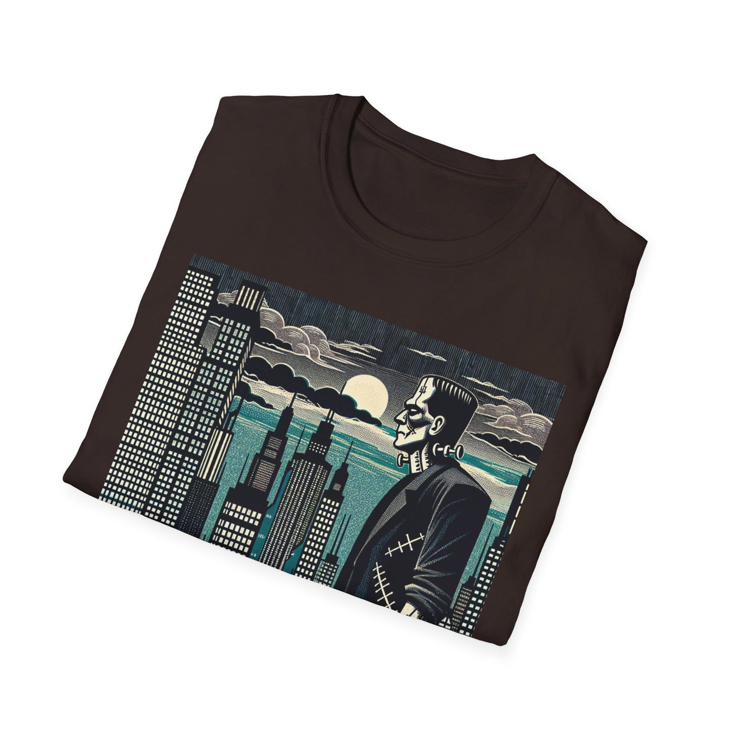 Retro Cityscape Graphic T-Shirt, Urban Art Tee, Casual Wear, Perfect Gift for Art Lovers, Street Style Fashion, Unisex Tee