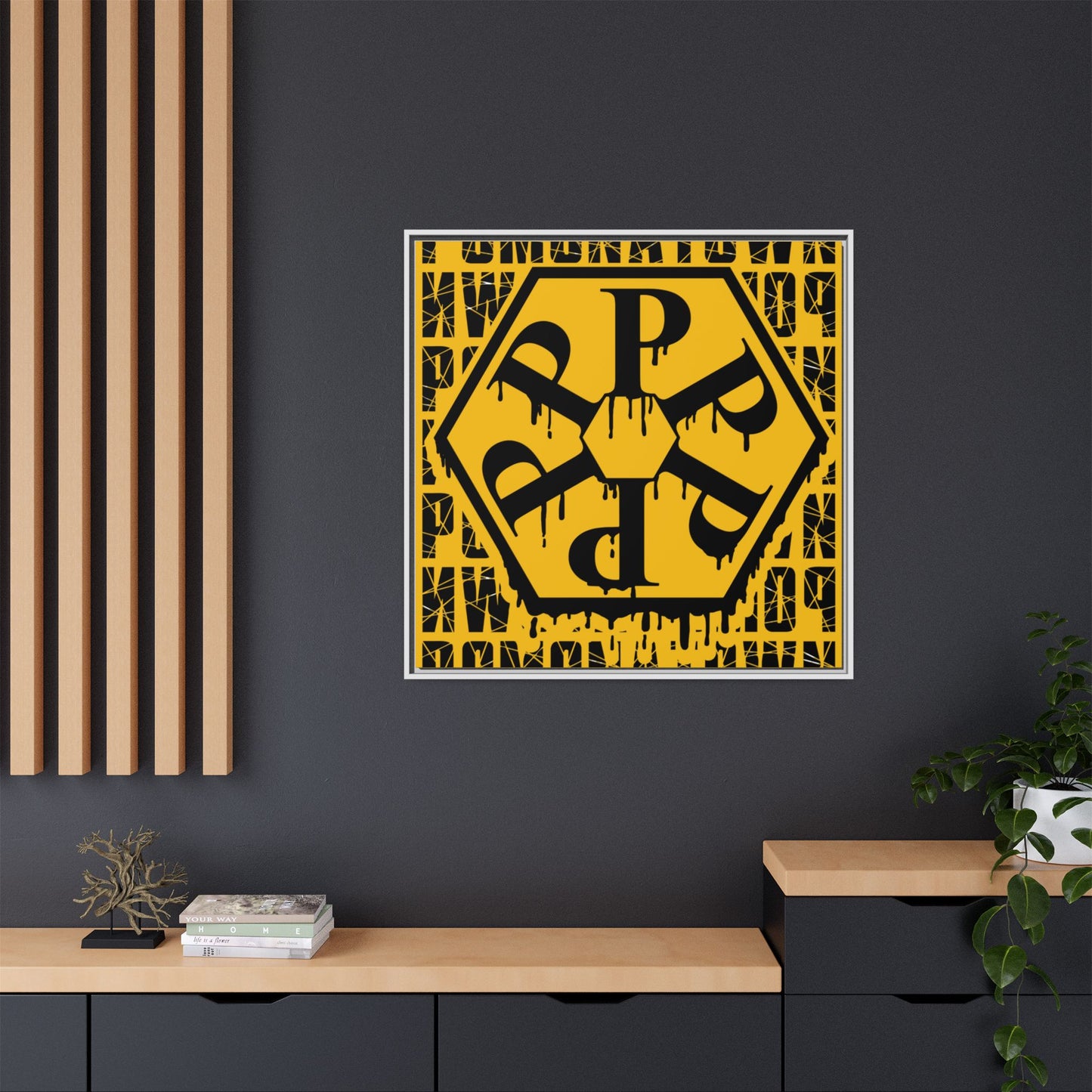 Framed Canvas Art Print, Urban Home Decor, Wall Art for Pomonatown Lovers, Typography Artwork, Gift for Friends