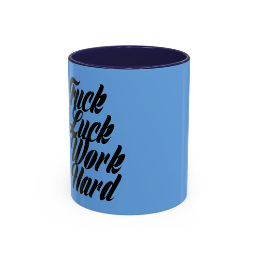 Motivational Coffee Mug - 'Luck & Work Hard', Inspirational Gift for Coffee Lovers, Office Decor, Birthday Present, Home Essentials