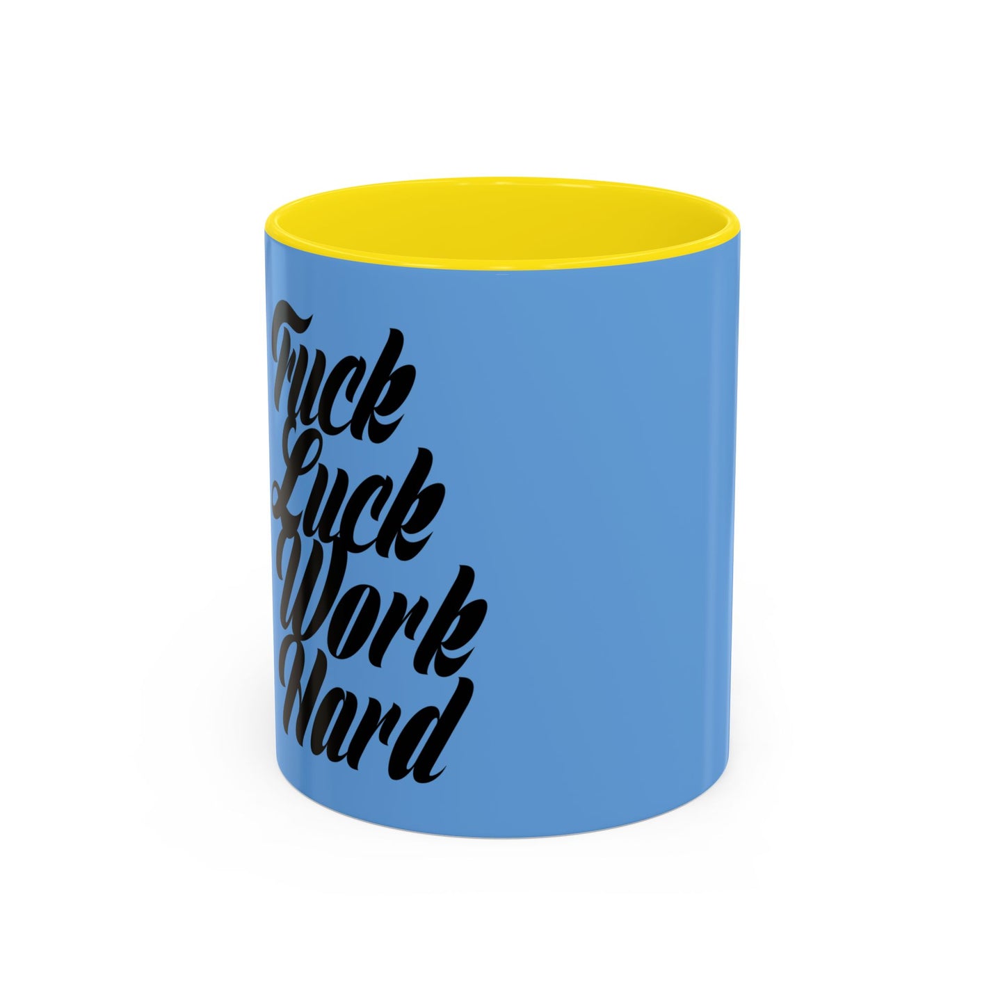 Motivational Coffee Mug - 'Luck & Work Hard', Inspirational Gift for Coffee Lovers, Office Decor, Birthday Present, Home Essentials
