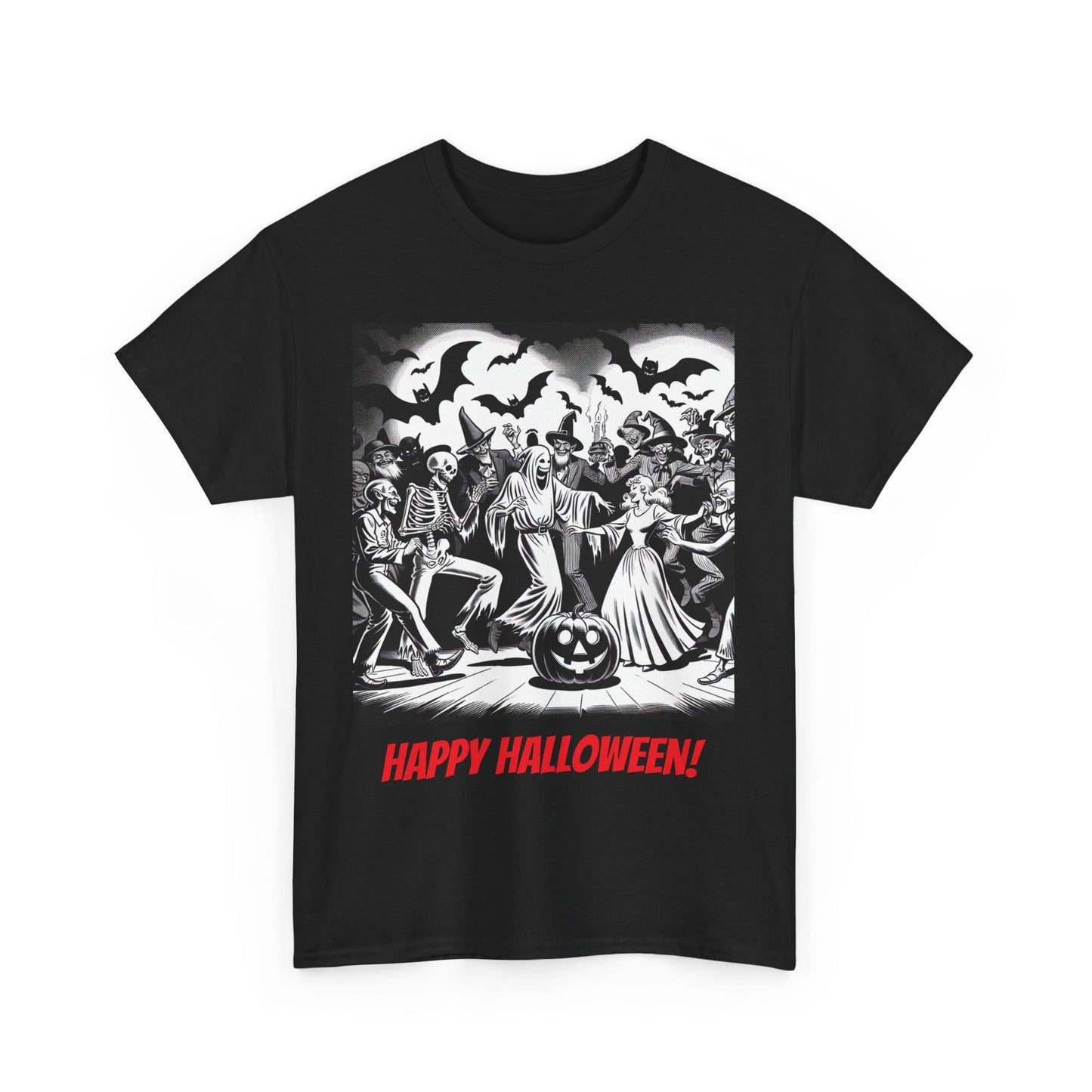 Halloween Party Unisex Heavy Cotton Tee, Spooky Costume Shirt, Halloween Celebration Tee, Trick or Treat Apparel, Casual Autumn Wear