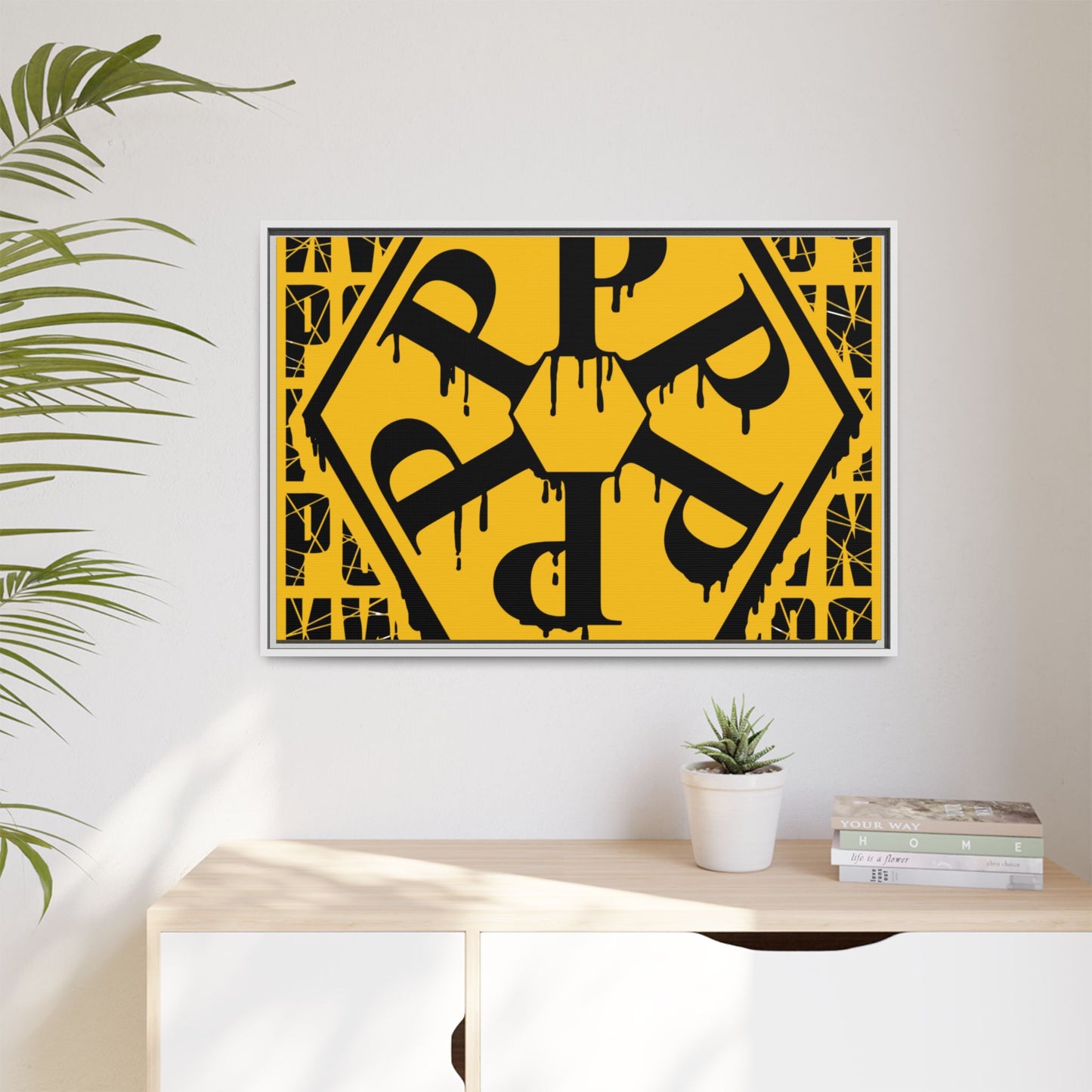 Framed Canvas Art Print, Urban Home Decor, Wall Art for Pomonatown Lovers, Typography Artwork, Gift for Friends