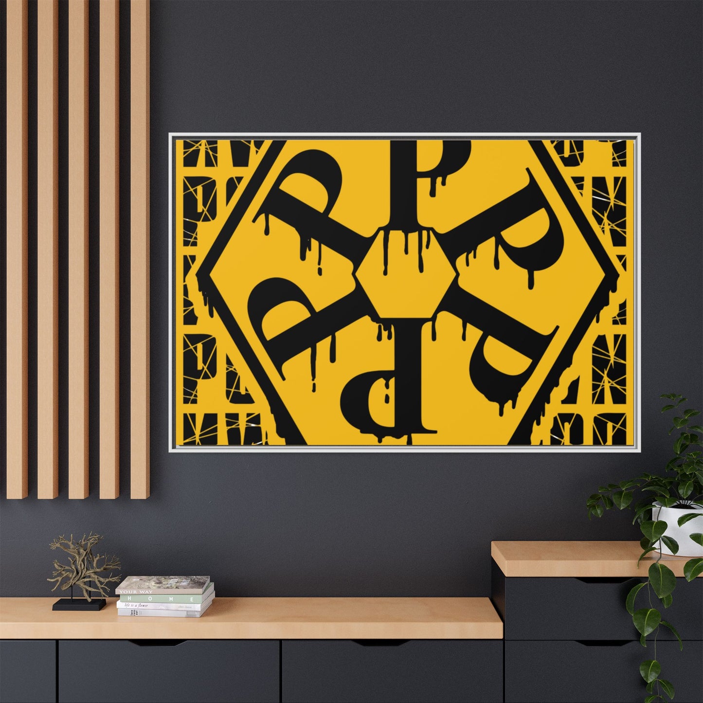 Framed Canvas Art Print, Urban Home Decor, Wall Art for Pomonatown Lovers, Typography Artwork, Gift for Friends