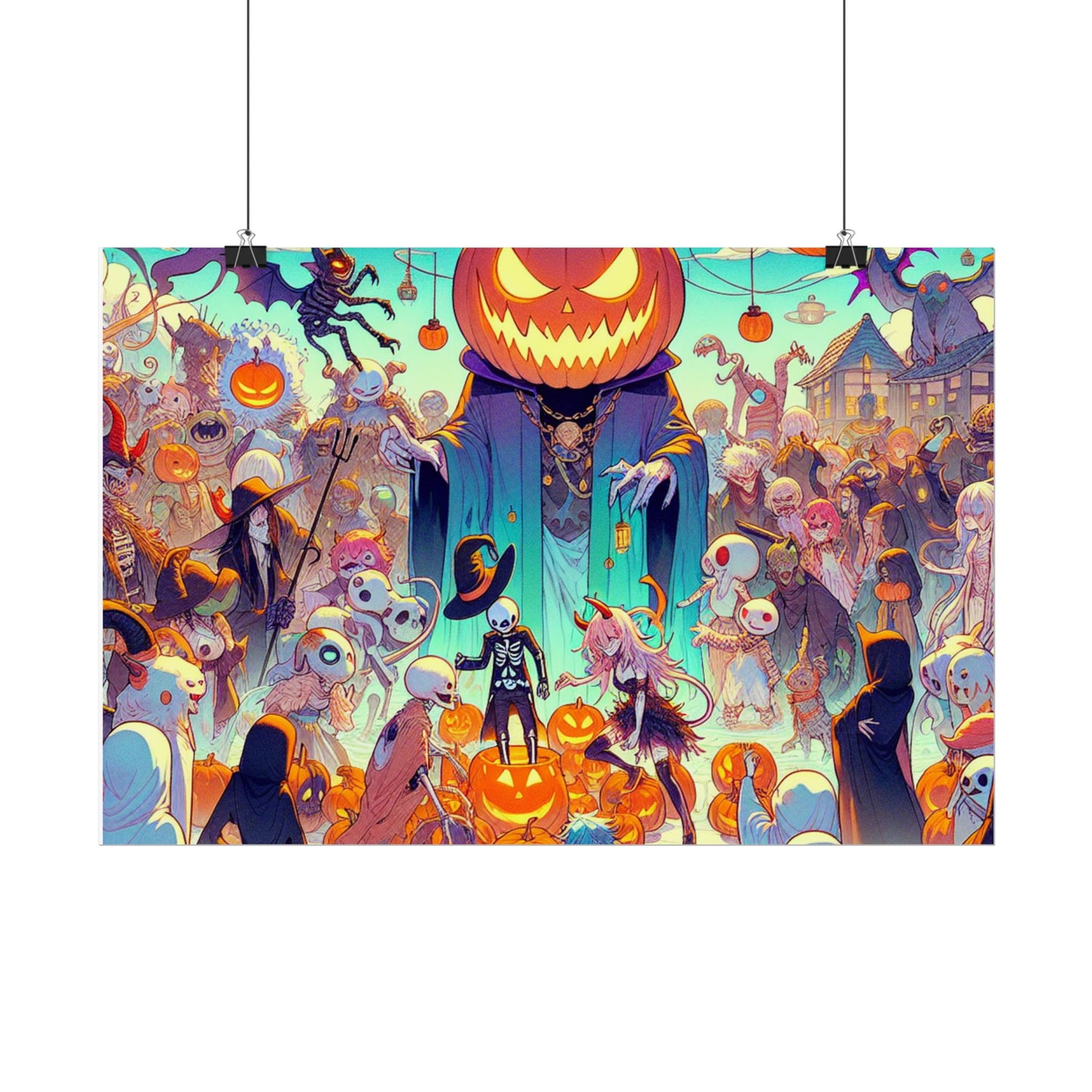 Halloween Spooky Art Rolled Posters, Wall Decor, Unique Gift, Haunted House, Fall Decor, Halloween Party Decorations