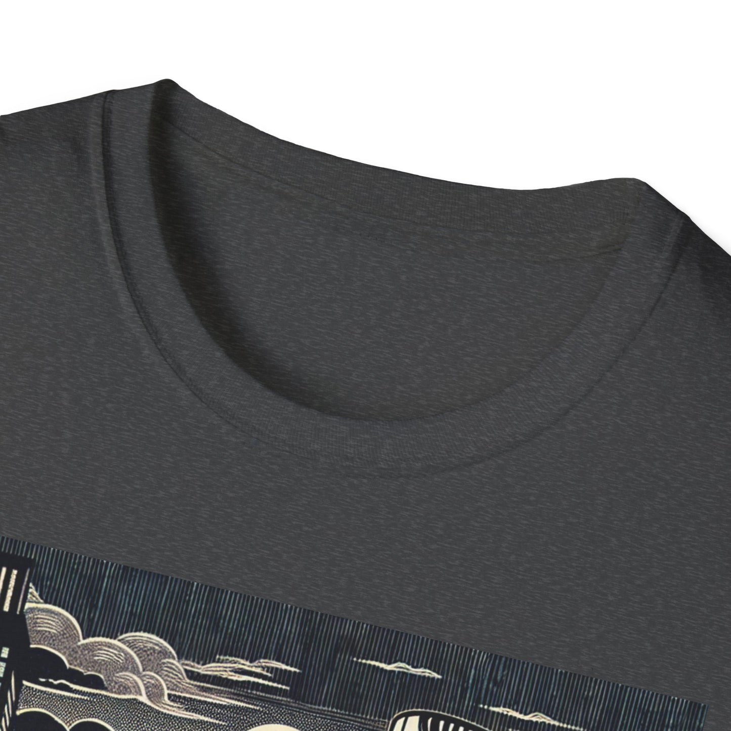 Retro Cityscape Graphic T-Shirt, Urban Art Tee, Casual Wear, Perfect Gift for Art Lovers, Street Style Fashion, Unisex Tee