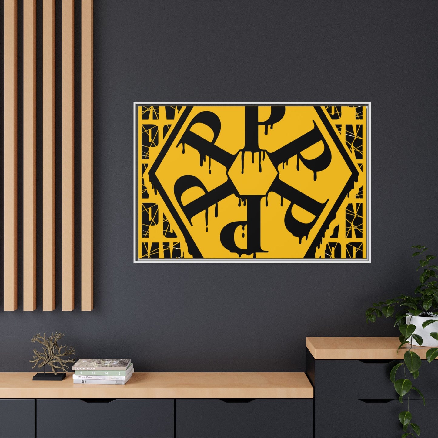 Framed Canvas Art Print, Urban Home Decor, Wall Art for Pomonatown Lovers, Typography Artwork, Gift for Friends