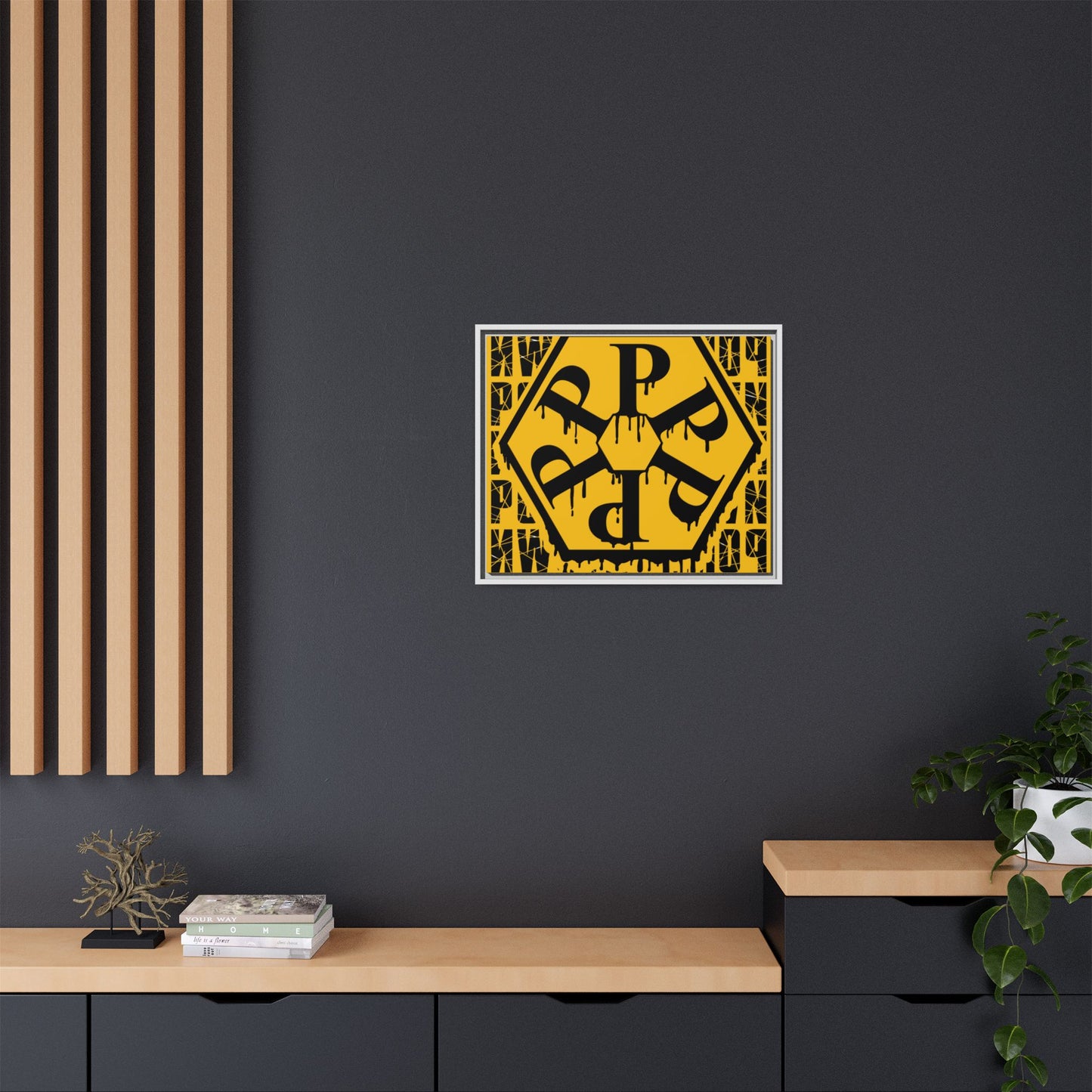 Framed Canvas Art Print, Urban Home Decor, Wall Art for Pomonatown Lovers, Typography Artwork, Gift for Friends