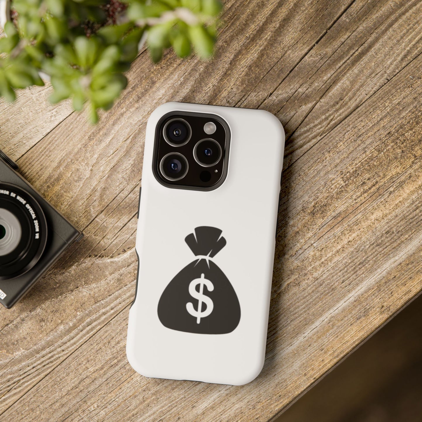 Money Bag Impact-Resistant Phone Case, Durable Phone Cover, Gift for Entrepreneurs, Stylish Protection, Birthday or Holiday Gift