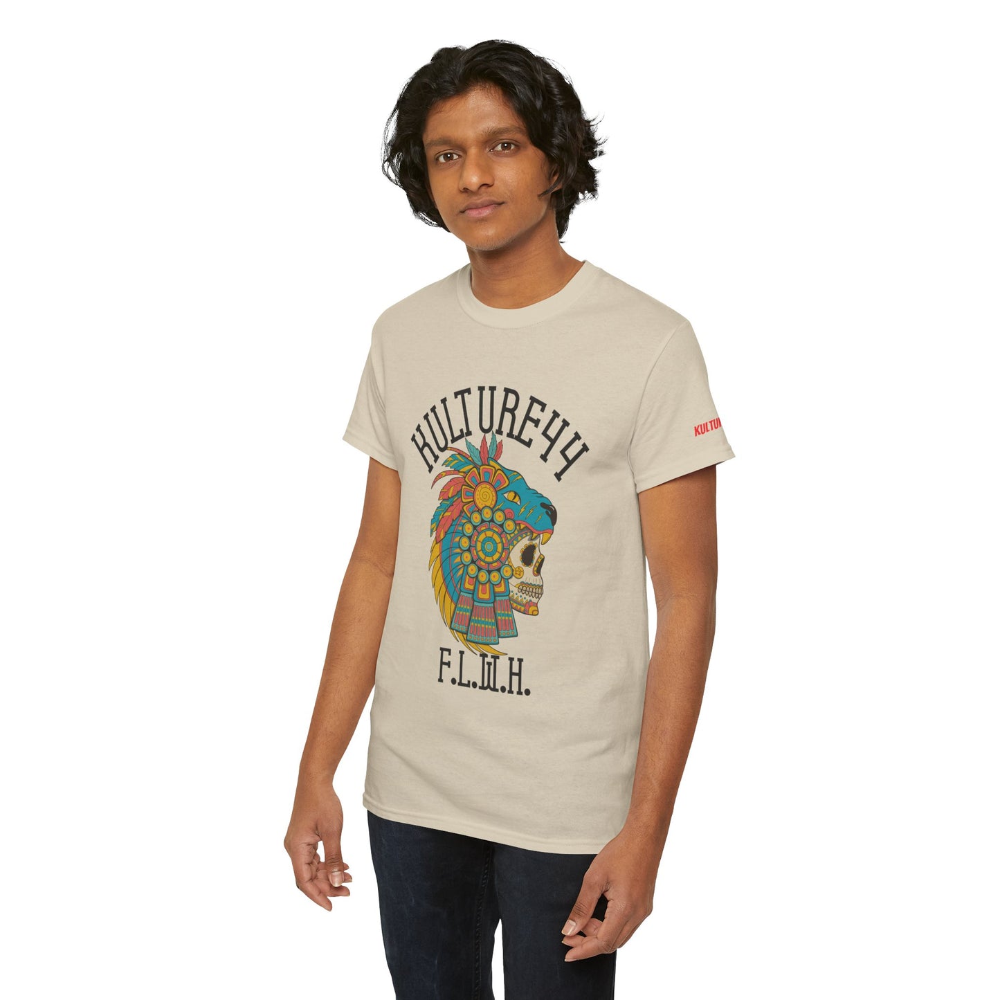 Aztec warrior Cultural Art Tee - Vibrant Skull Design, Unisex Graphic T-Shirt for Festivals, Birthdays, Gift Ideas, Everyday Wear, Casual Style