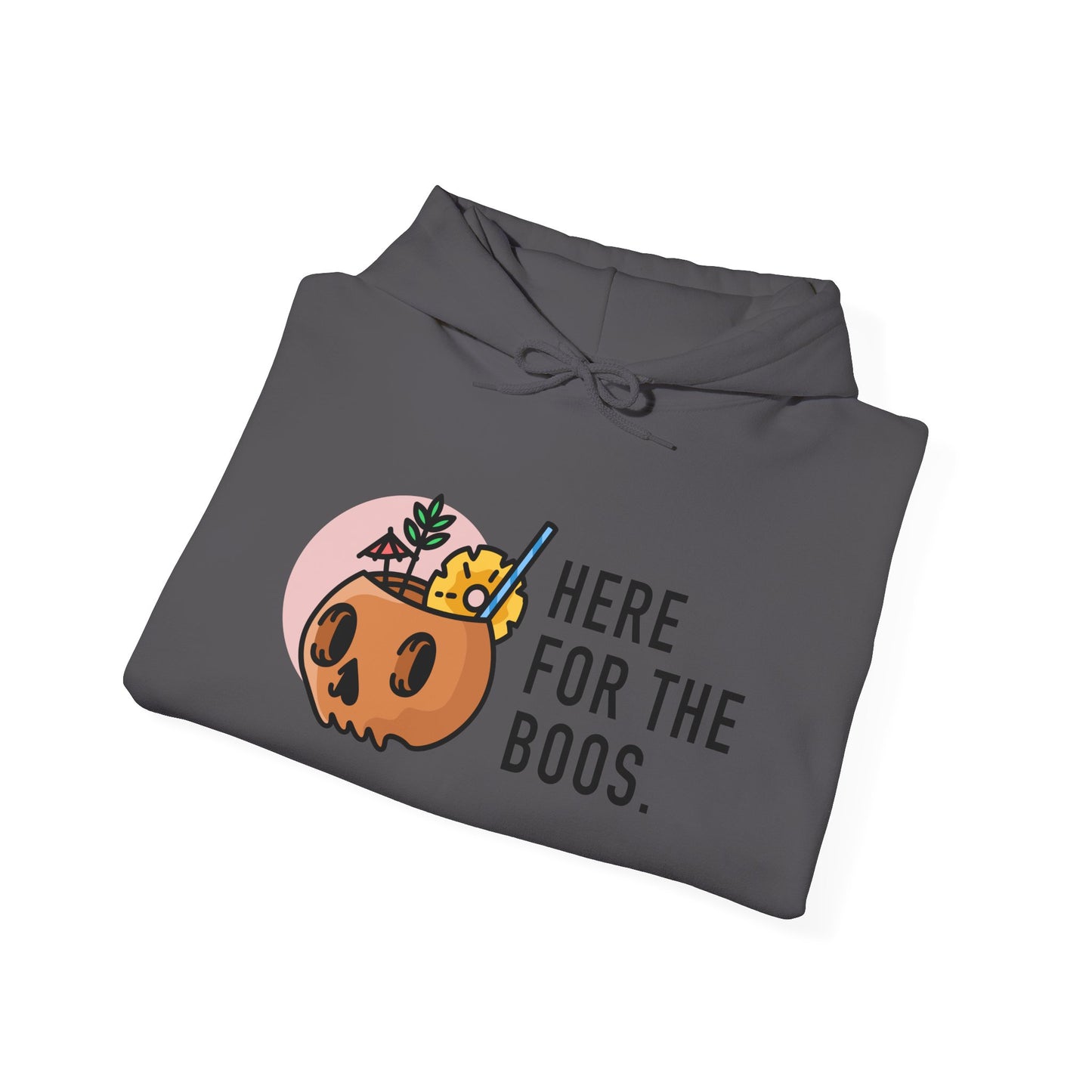 Halloween Skull Hoodie, Cozy Sweatshirt for Fall, Here for the Boos, Unisex Sweatshirt, Perfect for Halloween, Gift for Spooky Season