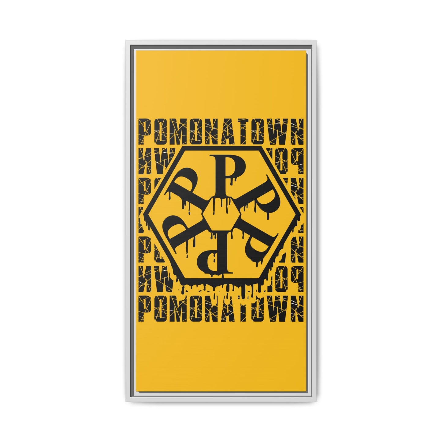 Framed Canvas Art Print, Urban Home Decor, Wall Art for Pomonatown Lovers, Typography Artwork, Gift for Friends