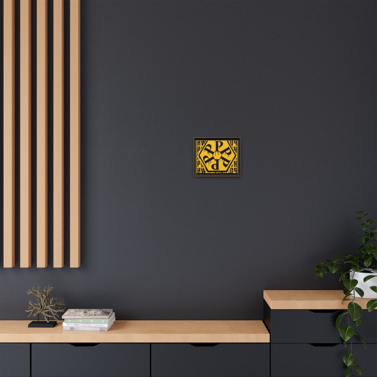 Framed Canvas Art Print, Urban Home Decor, Wall Art for Pomonatown Lovers, Typography Artwork, Gift for Friends