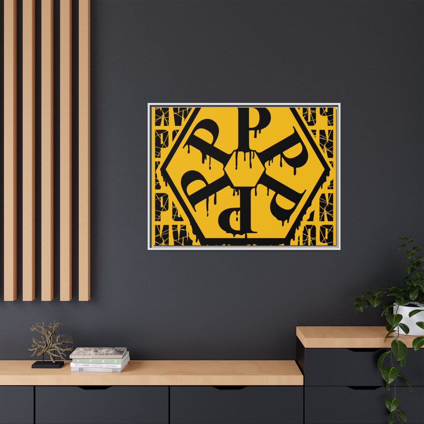 Framed Canvas Art Print, Urban Home Decor, Wall Art for Pomonatown Lovers, Typography Artwork, Gift for Friends