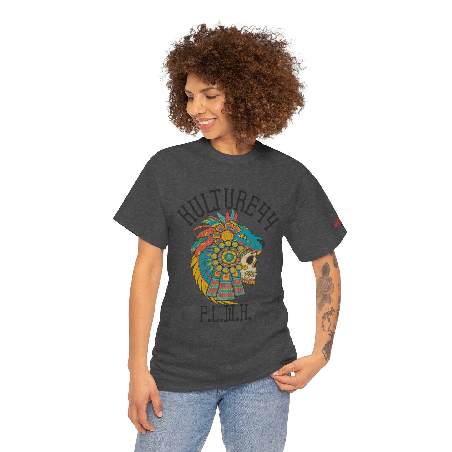 Aztec warrior Cultural Art Tee - Vibrant Skull Design, Unisex Graphic T-Shirt for Festivals, Birthdays, Gift Ideas, Everyday Wear, Casual Style