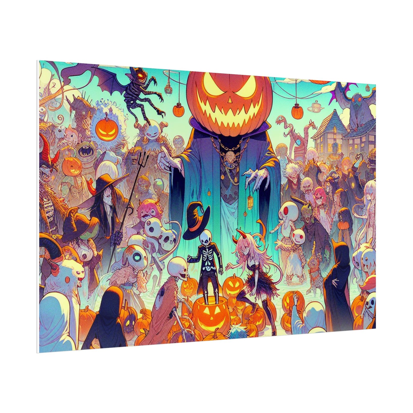 Halloween Spooky Art Rolled Posters, Wall Decor, Unique Gift, Haunted House, Fall Decor, Halloween Party Decorations