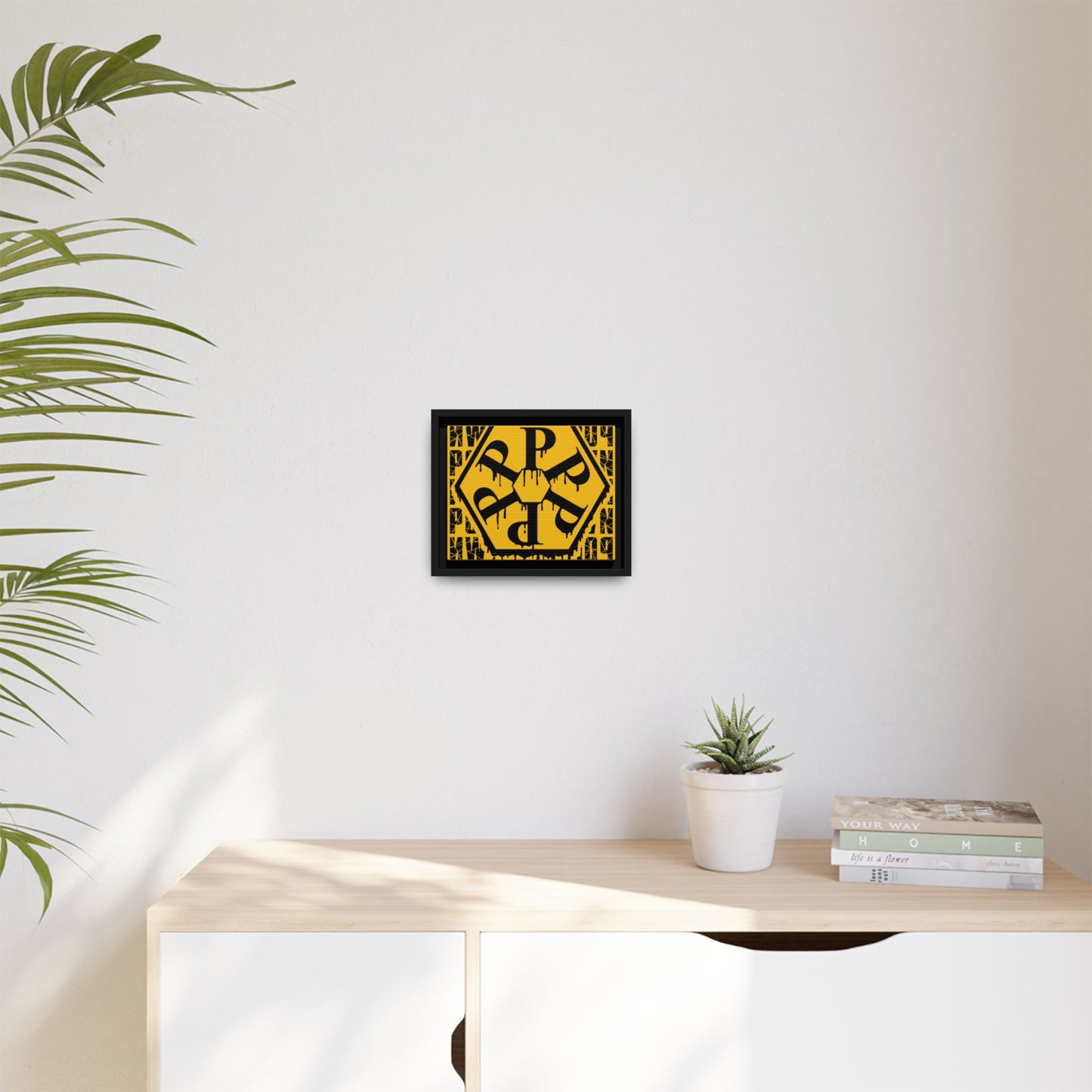Framed Canvas Art Print, Urban Home Decor, Wall Art for Pomonatown Lovers, Typography Artwork, Gift for Friends