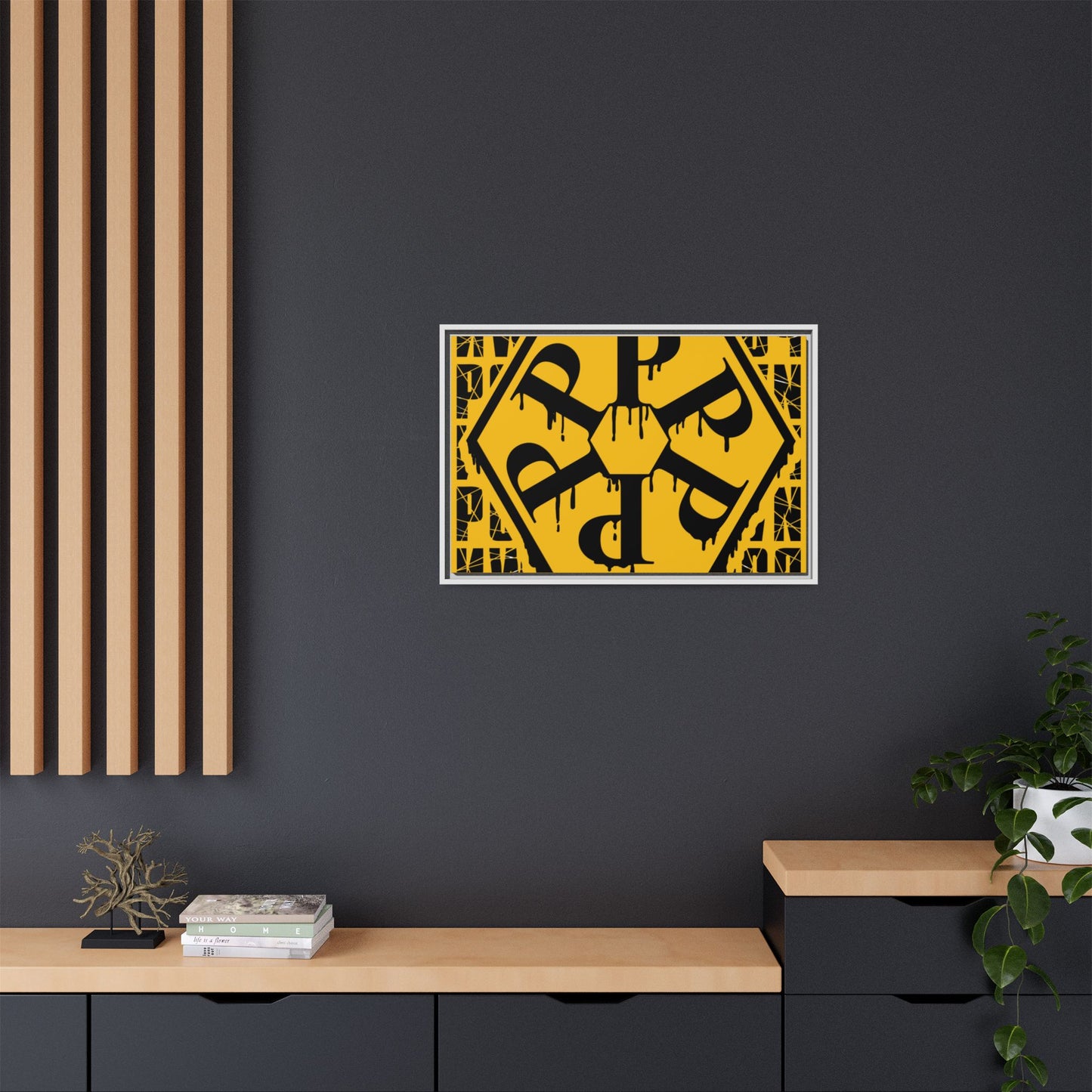 Framed Canvas Art Print, Urban Home Decor, Wall Art for Pomonatown Lovers, Typography Artwork, Gift for Friends