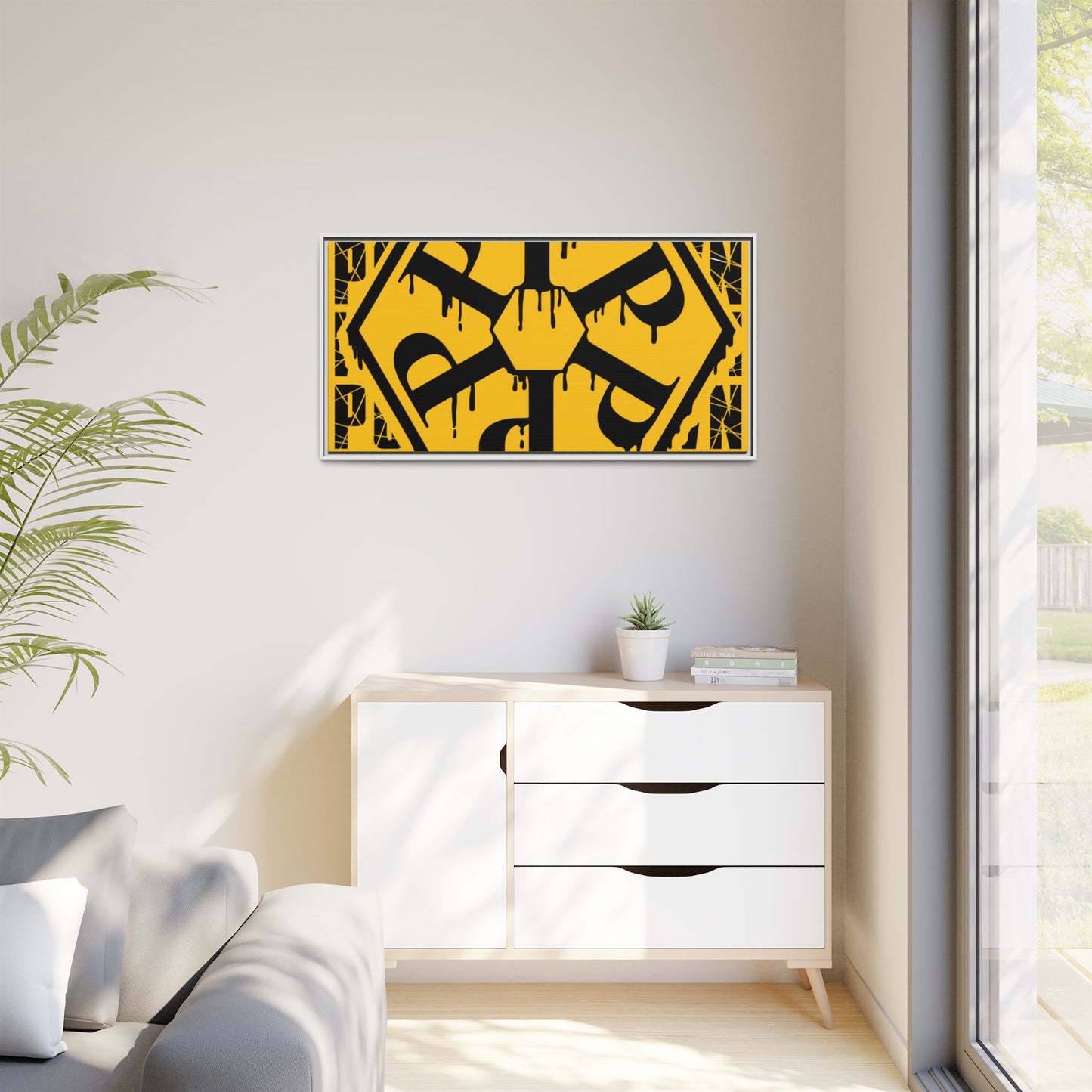 Framed Canvas Art Print, Urban Home Decor, Wall Art for Pomonatown Lovers, Typography Artwork, Gift for Friends