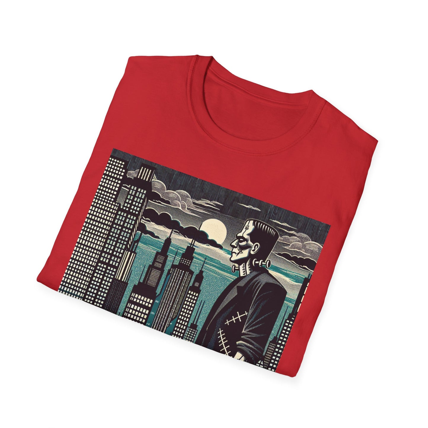 Retro Cityscape Graphic T-Shirt, Urban Art Tee, Casual Wear, Perfect Gift for Art Lovers, Street Style Fashion, Unisex Tee