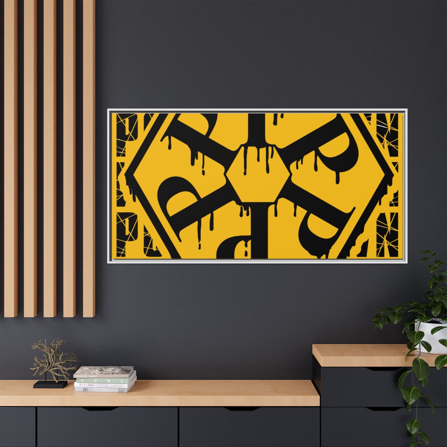 Framed Canvas Art Print, Urban Home Decor, Wall Art for Pomonatown Lovers, Typography Artwork, Gift for Friends