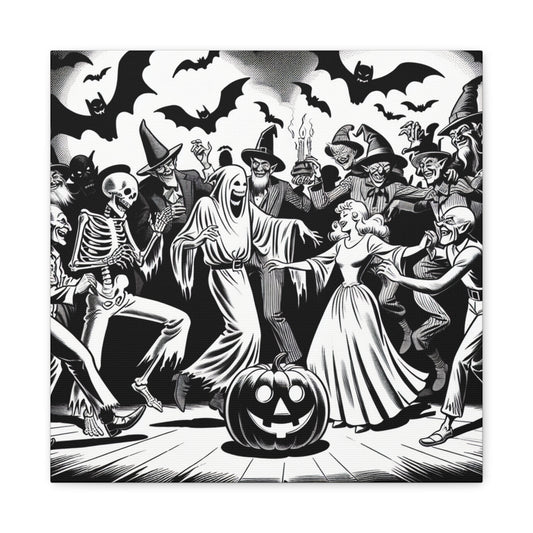 Halloween Wall Art, Spooky Decor, Classic Canvas Artwork, Gothic Home Design, Trick or Treat Celebration, Vintage Style Decoration