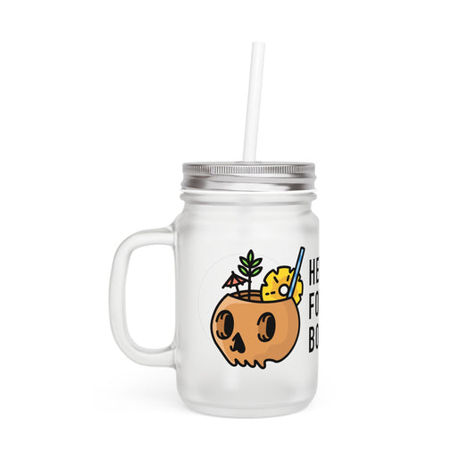 Halloween Mason Jar, Here for the Boos Drinkware, Seasonal Party Cup, Fall Celebration, Cute Decor for Spooky Nights