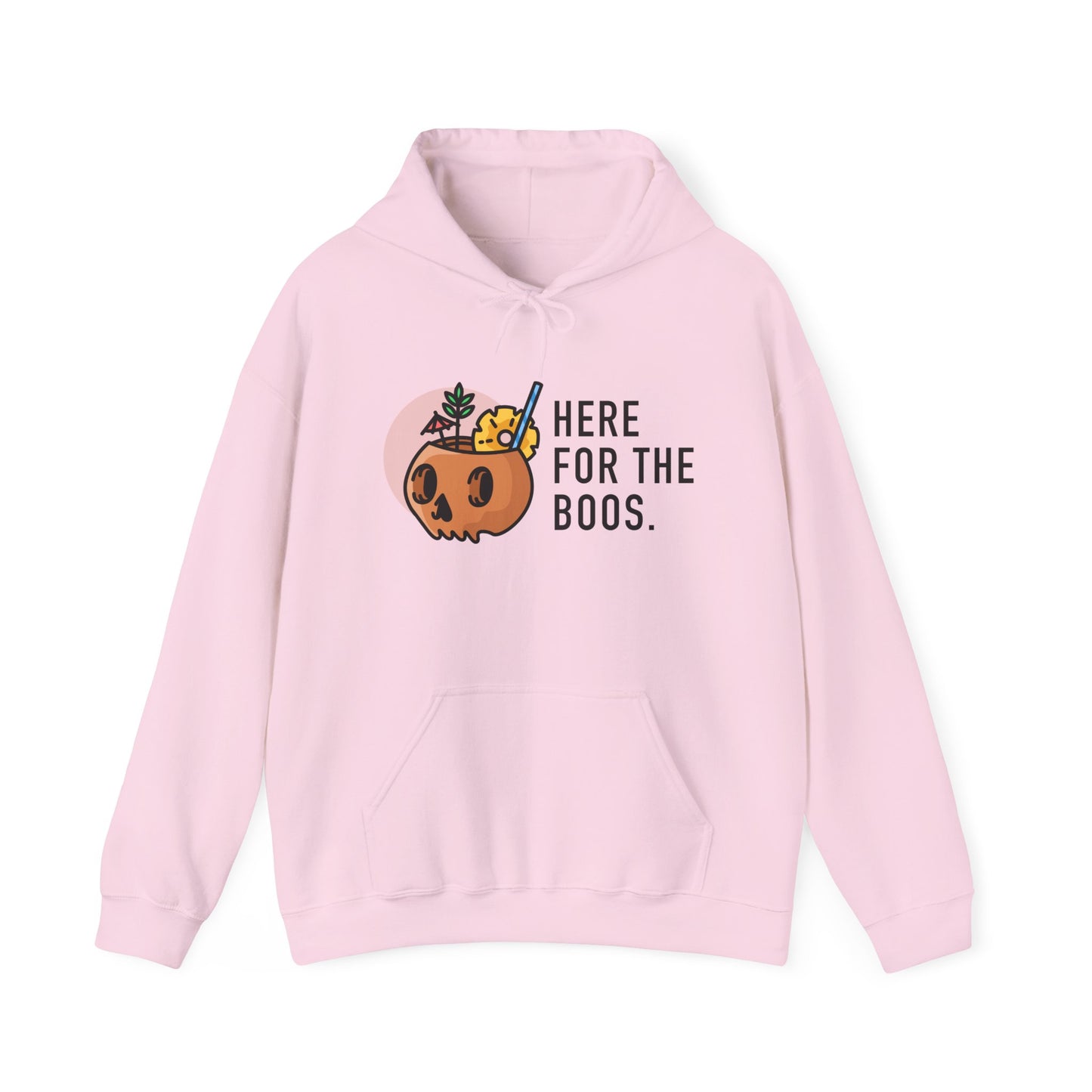 Halloween Skull Hoodie, Cozy Sweatshirt for Fall, Here for the Boos, Unisex Sweatshirt, Perfect for Halloween, Gift for Spooky Season