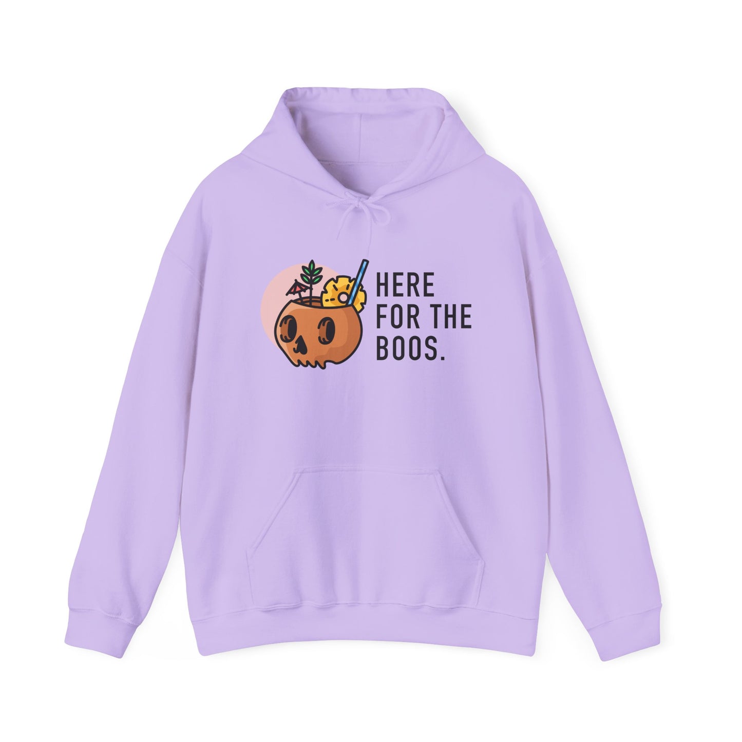 Halloween Skull Hoodie, Cozy Sweatshirt for Fall, Here for the Boos, Unisex Sweatshirt, Perfect for Halloween, Gift for Spooky Season
