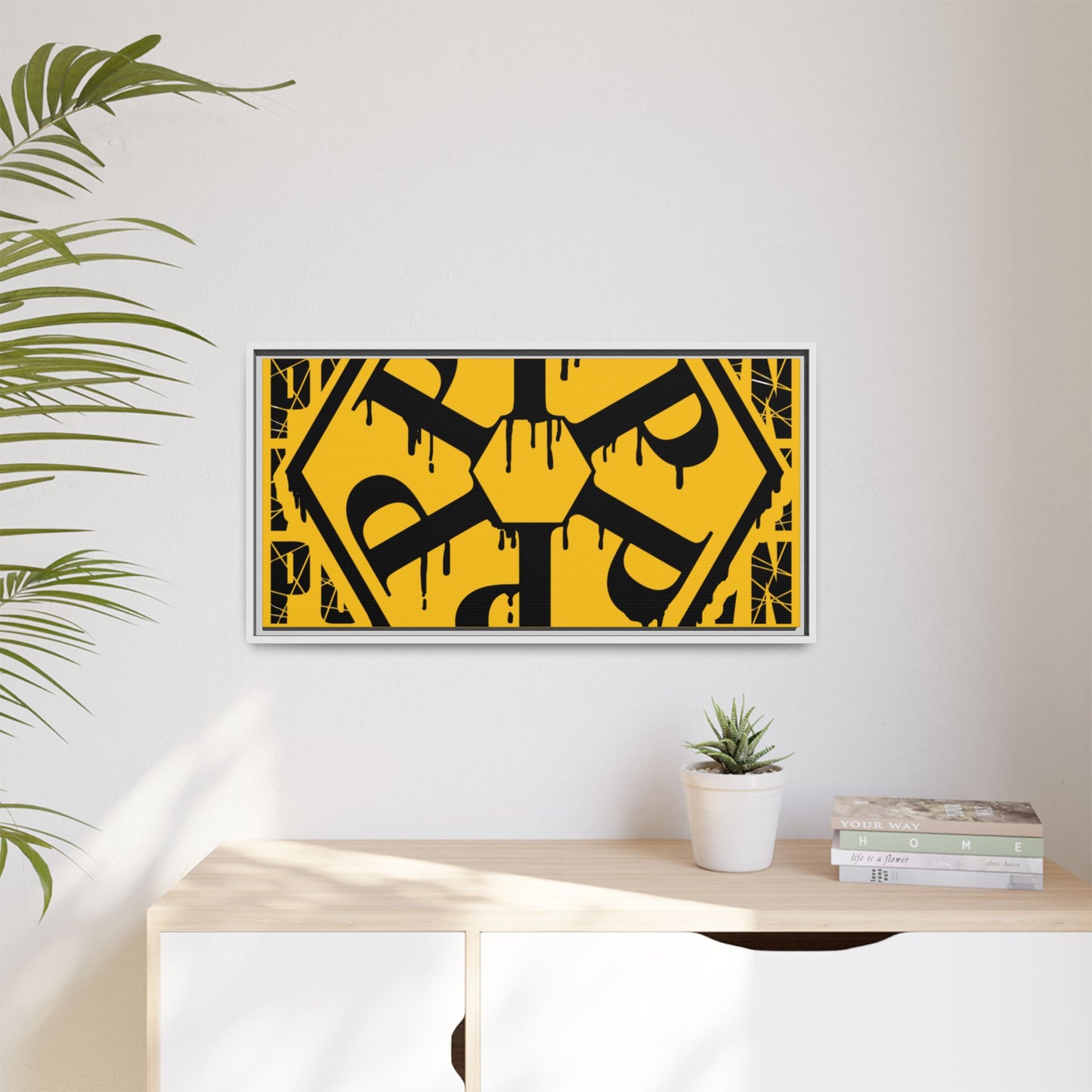 Framed Canvas Art Print, Urban Home Decor, Wall Art for Pomonatown Lovers, Typography Artwork, Gift for Friends