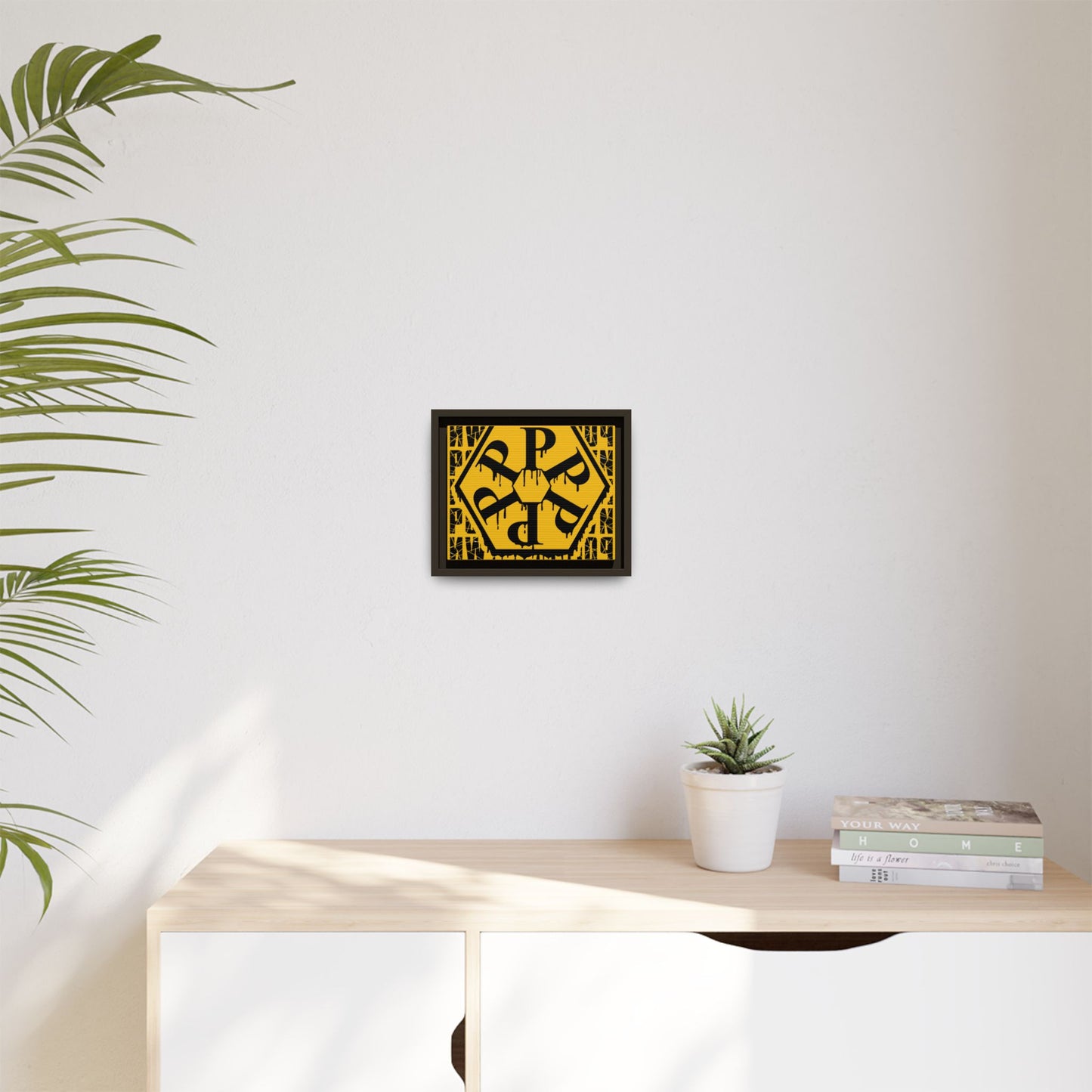 Framed Canvas Art Print, Urban Home Decor, Wall Art for Pomonatown Lovers, Typography Artwork, Gift for Friends