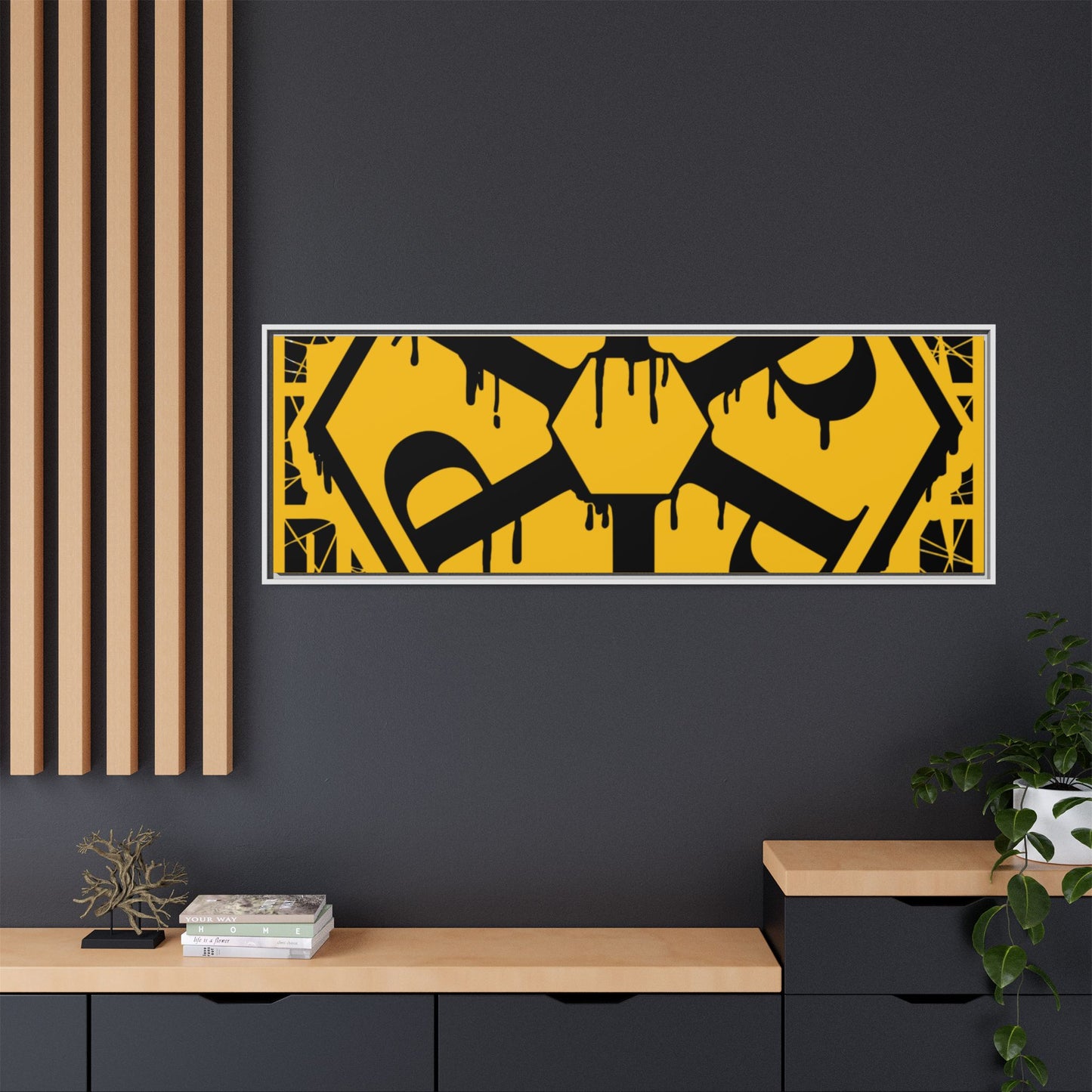 Framed Canvas Art Print, Urban Home Decor, Wall Art for Pomonatown Lovers, Typography Artwork, Gift for Friends