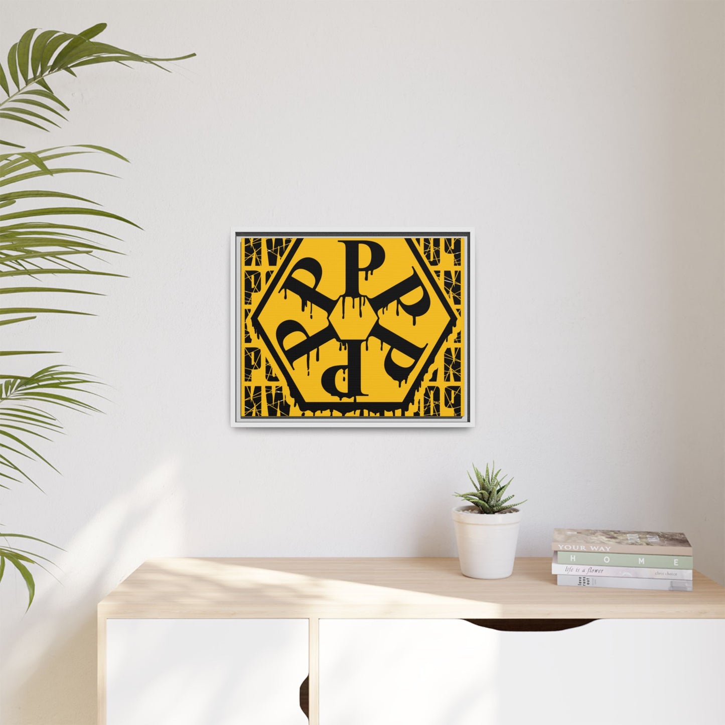 Framed Canvas Art Print, Urban Home Decor, Wall Art for Pomonatown Lovers, Typography Artwork, Gift for Friends