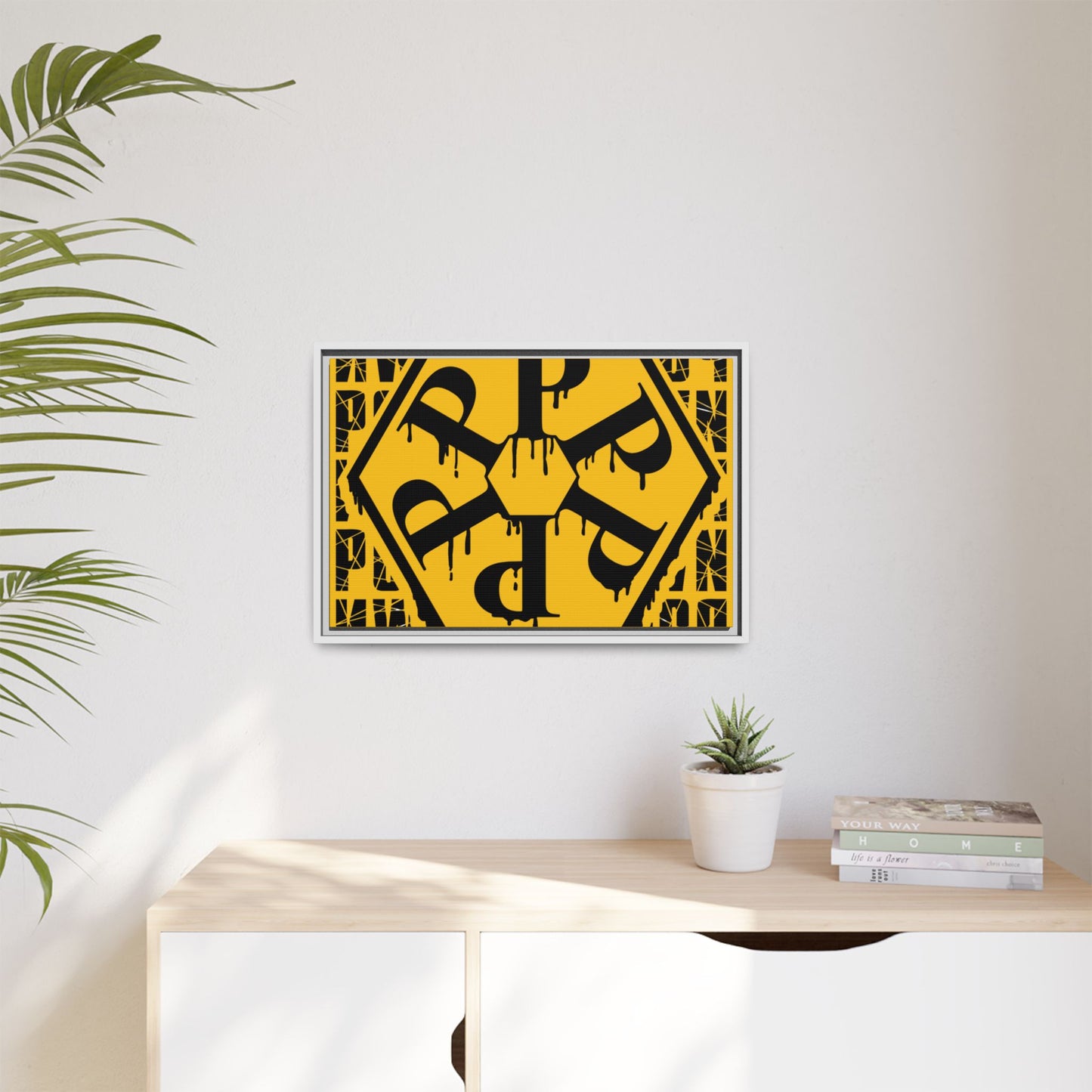 Framed Canvas Art Print, Urban Home Decor, Wall Art for Pomonatown Lovers, Typography Artwork, Gift for Friends