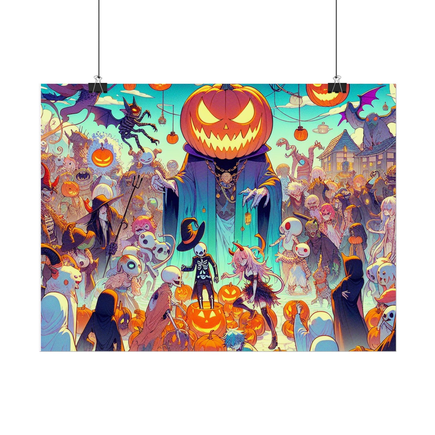Halloween Spooky Art Rolled Posters, Wall Decor, Unique Gift, Haunted House, Fall Decor, Halloween Party Decorations