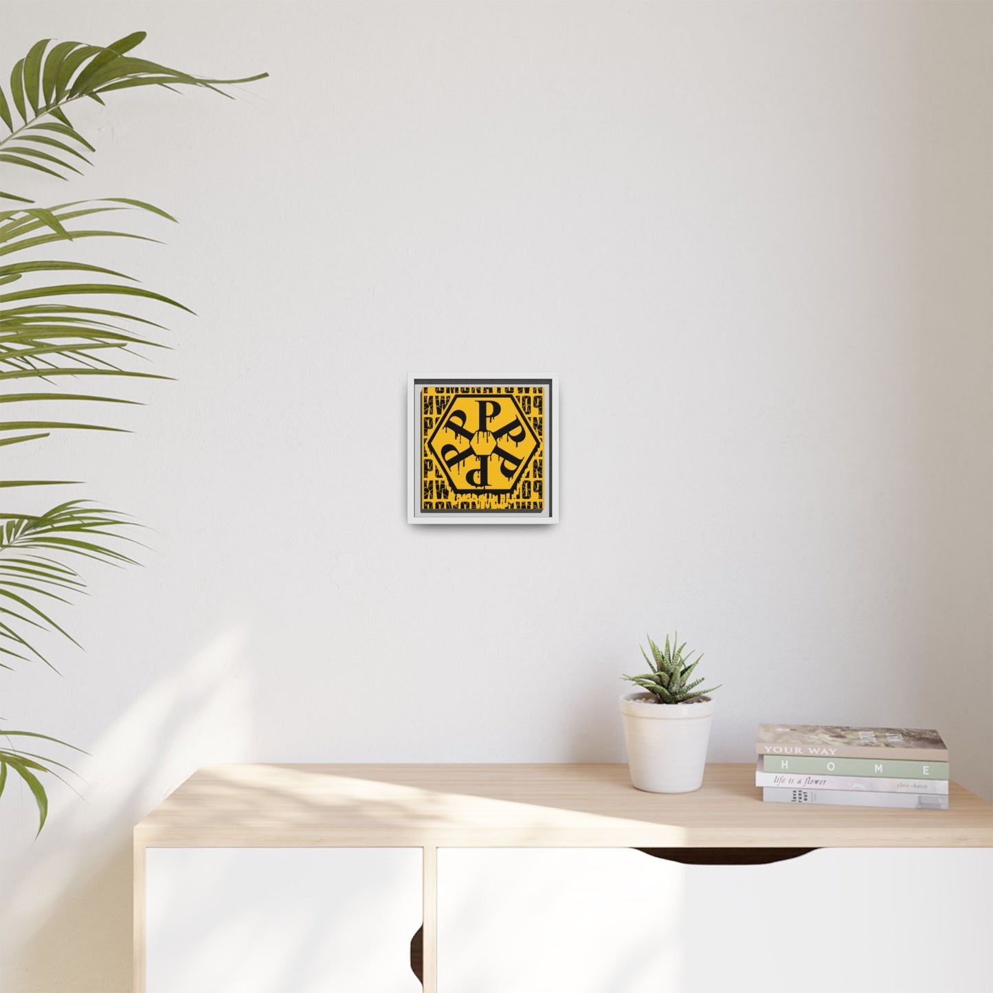 Framed Canvas Art Print, Urban Home Decor, Wall Art for Pomonatown Lovers, Typography Artwork, Gift for Friends