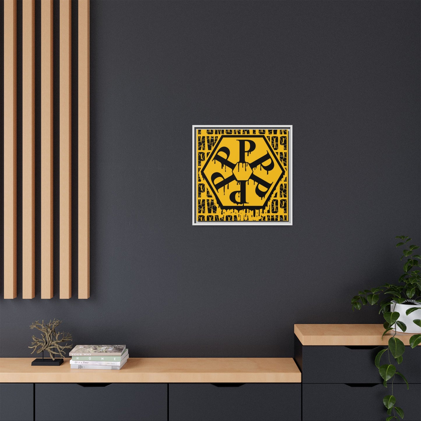 Framed Canvas Art Print, Urban Home Decor, Wall Art for Pomonatown Lovers, Typography Artwork, Gift for Friends