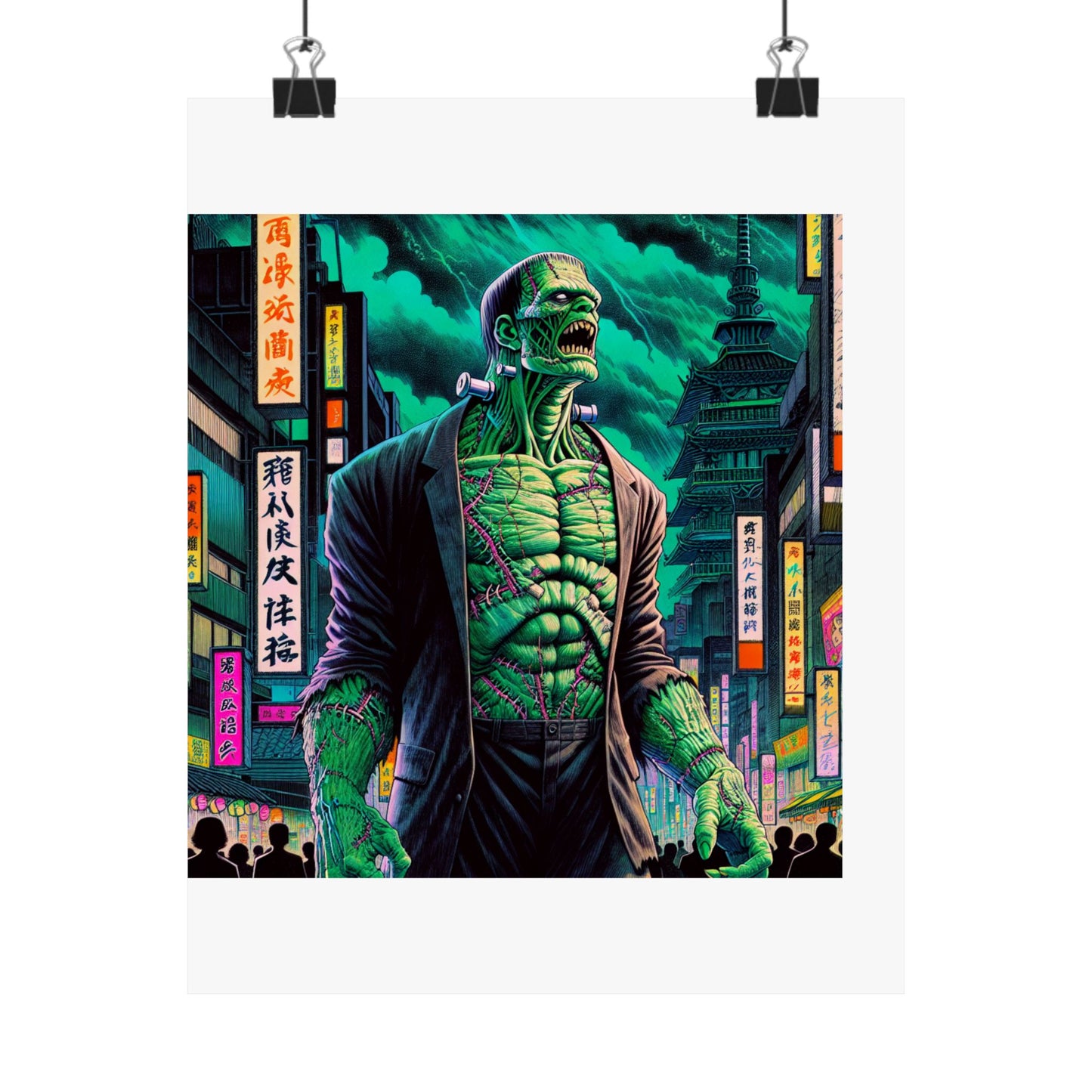 Urban Monster Art Posters | Matte Vertical Wall Decor for Halloween, Streetwear Aesthetics, Home & Office