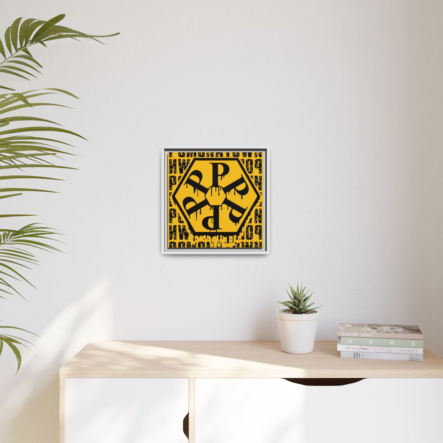 Framed Canvas Art Print, Urban Home Decor, Wall Art for Pomonatown Lovers, Typography Artwork, Gift for Friends